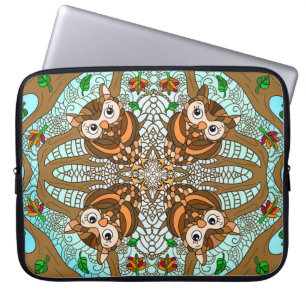 Funda Para Portátil Hand Drawn Art Owl Mandala