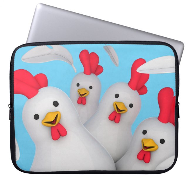 Funda Para Portátil Happy hen clipart (Frente)