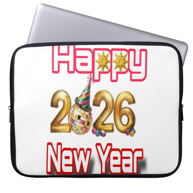 Funda Para Portátil Happy New year  (Frente)