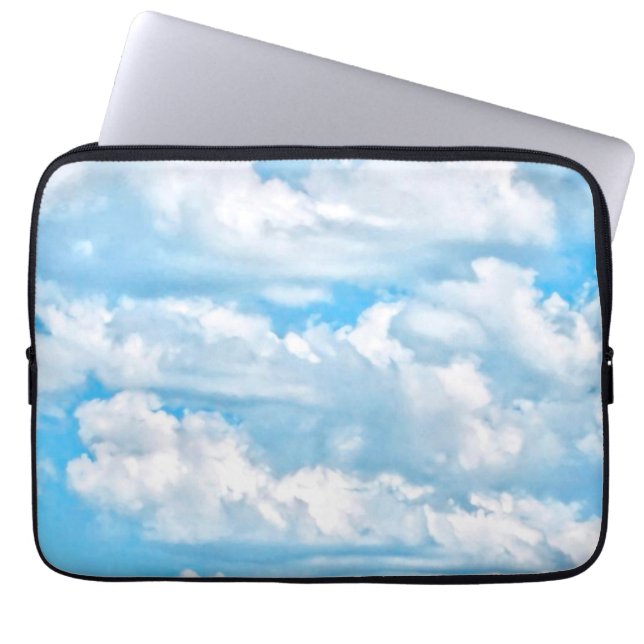 Funda Para Portátil Happy Sunny Clouds Background (Frente)
