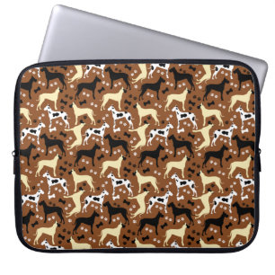 Funda Para Portátil Harlequin del patrón de los grandes daneses, Fawn,