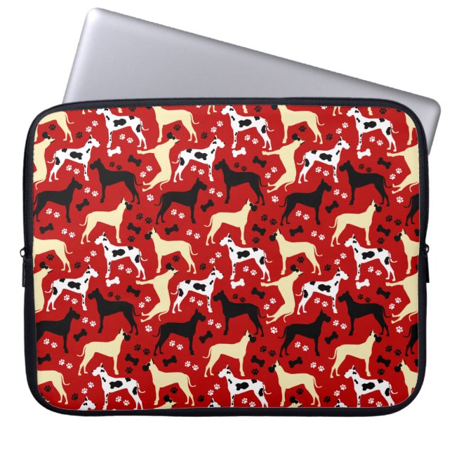 Funda Para Portátil Harlequin, Fawn, Black Dane (Frente)