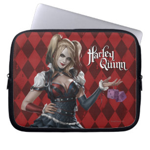 Funda Para Portátil Harley Quinn con dados difusos