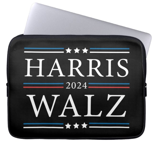 Funda Para Portátil Harris Walz elecciones de 2024 (Frente)