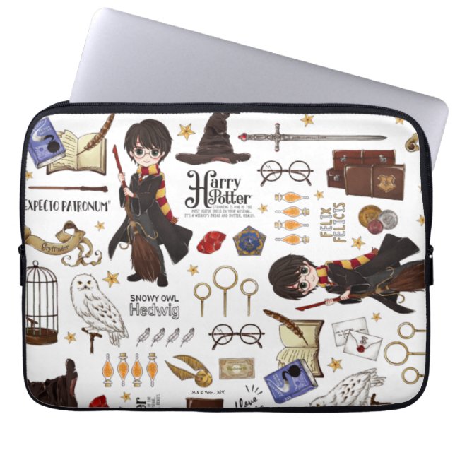 Funda Para Portátil HARRY POTTER™ acuarela mágica (Frente)