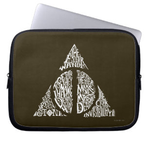 Funda Para Portátil Harry Potter Hechizo Tipografía DE LAS RELIQUIAS