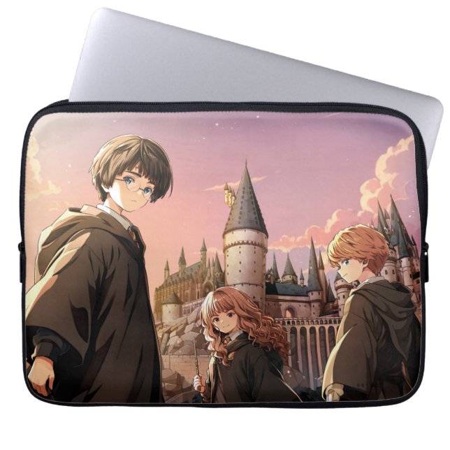Funda Para Portátil HARRY POTTER™ Hermione & Ron HOGWARTS™ Anime Scene (Frente)