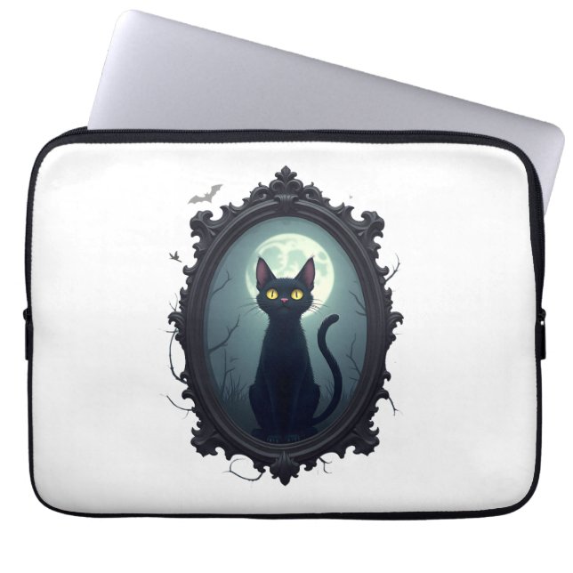 Funda Para Portátil Haunted Cat Mirror (Frente)