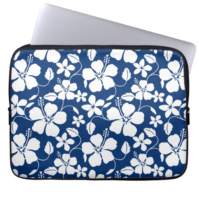 FUNDA PARA PORTÁTIL HAWAIIAN HULA (HIBISCUS) NAVY (Frente)
