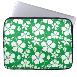 FUNDA PARA PORTÁTIL HAWAIIAN HULA (HIBISCUS) VERDE