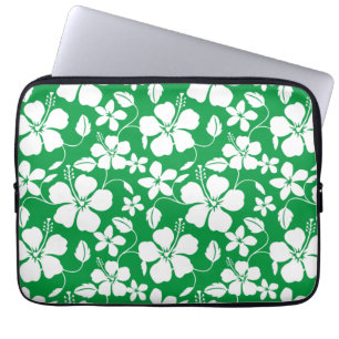 FUNDA PARA PORTÁTIL HAWAIIAN HULA (HIBISCUS) VERDE