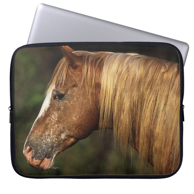 Funda Para Portátil Headshot 1 del caballo del Appaloosa (Frente)