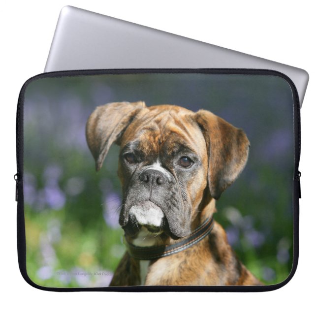 Funda Para Portátil Headshot del perro del boxeador (Frente)