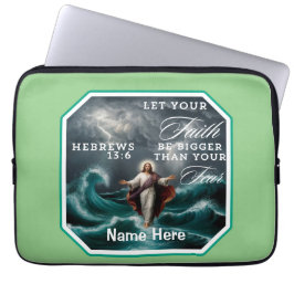 Funda Para Portátil Hebreos 13:6 Personalizado de Fe por Temor Afirmac