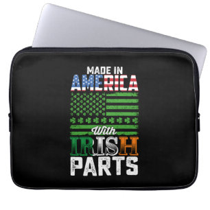 Funda Para Portátil Hecho en América con piezas irlandesas Día de San 
