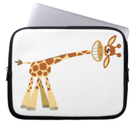 Funda Para Portátil ¡¡Hee Hee!! personalizado giraffe Portátil Sleeve