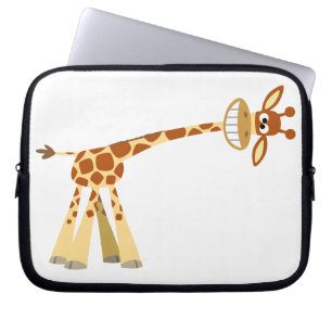 Funda Para Portátil ¡¡Hee Hee!! personalizado giraffe Portátil Sleeve