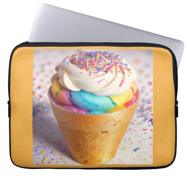 Funda Para Portátil Helado Cream Cone Sprinkles (Frente)