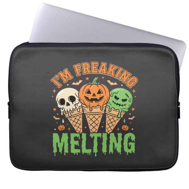 Funda Para Portátil Helado Derretido de Halloween (Frente)