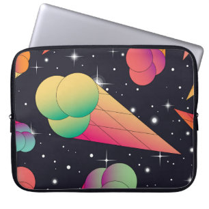 Funda Para Portátil Helados Retro, Neón Cósmico.