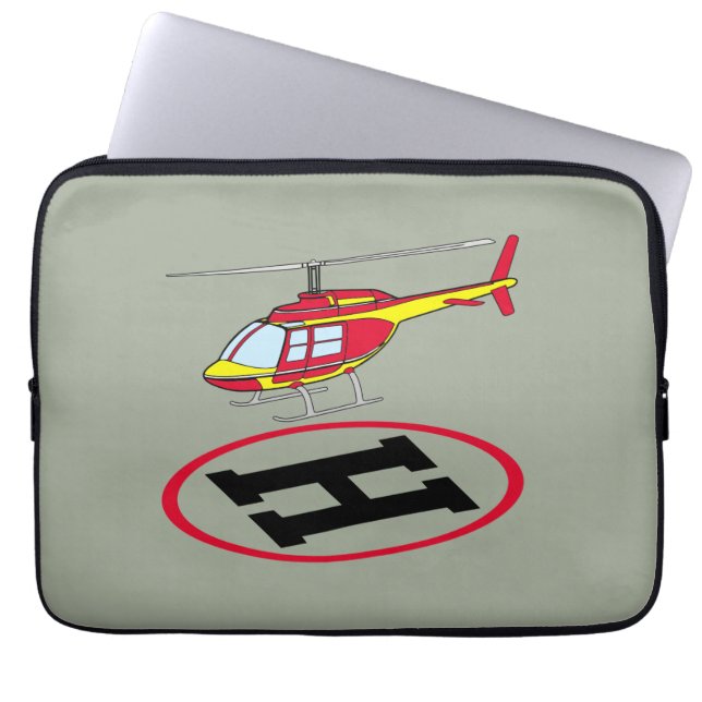 Funda Para Portátil Helicóptero de aterrizaje (Frente)