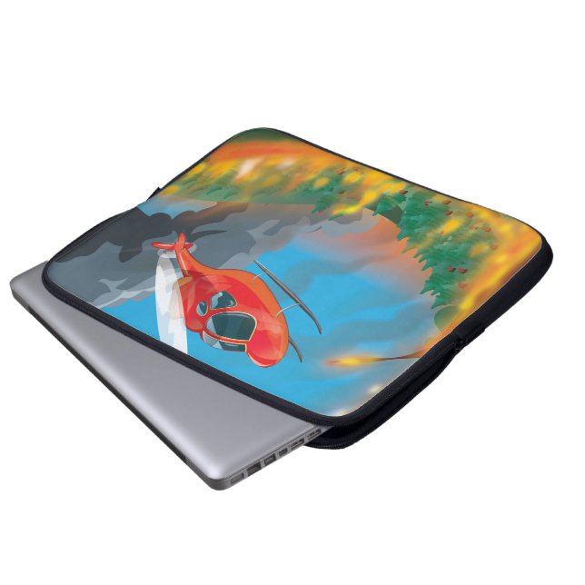 Funda Para Portátil Helicóptero de rescate (Inferior anverso)