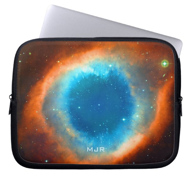 Funda Para Portátil Helix Nebula, galaxias y estrellas (Frente)