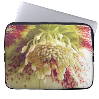 Funda Para Portátil Hellebore blanco y púrpura