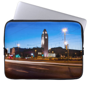 Funda Para Portátil Helsinki central durante la hora azul