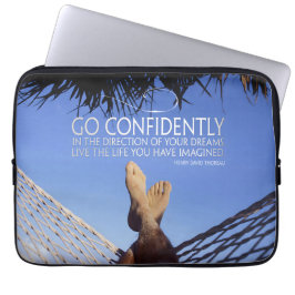 Funda Para Portátil Henry David Thoreau Cita Inspiradora Confianza