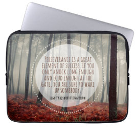 Funda Para Portátil Henry Longfellow Inspirador Cita Perseverante