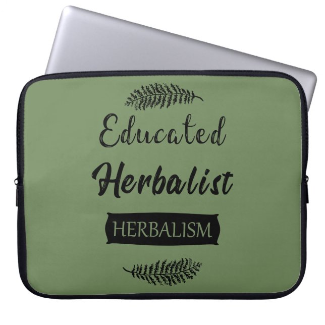 Funda Para Portátil Herbalista educado (Frente)