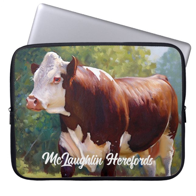 Funda Para Portátil Hereford Bull (Frente)