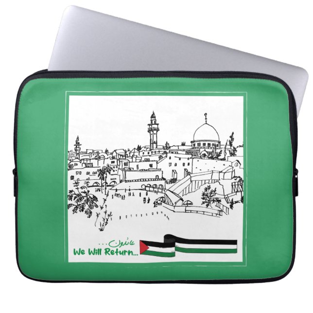 Funda Para Portátil Herencia y esperanza palestinas: Regresaremos (Frente)