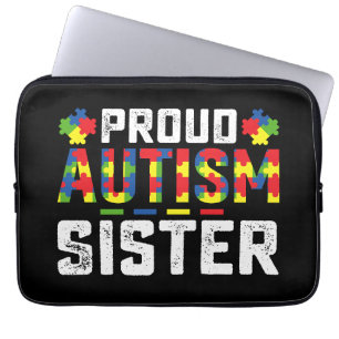 Funda Para Portátil Hermana Orgullosa del Autismo Conciencia Familia A