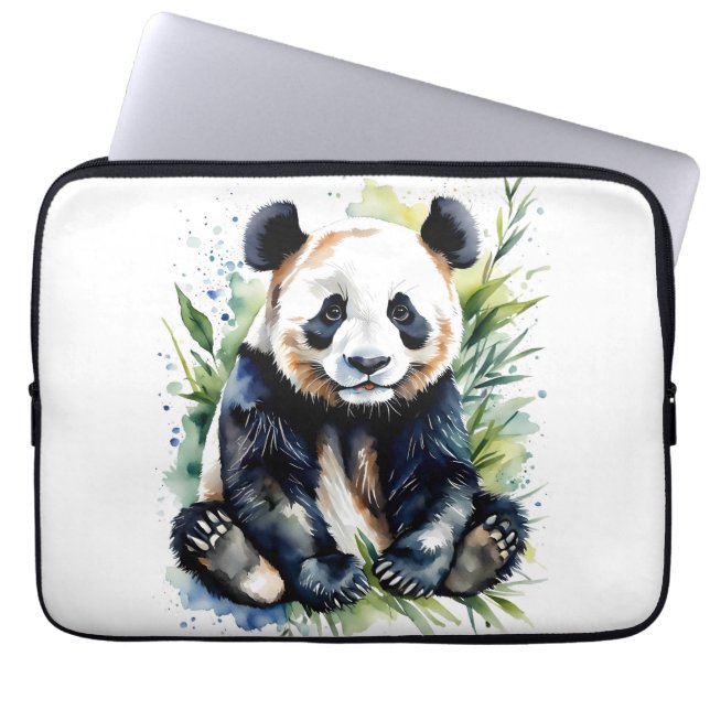 Funda Para Portátil Hermosa acuarela Panda Bear (Frente)