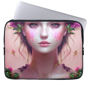 Funda Para Portátil Hermosa Eérea Encantada Mujer Fantasía Arte