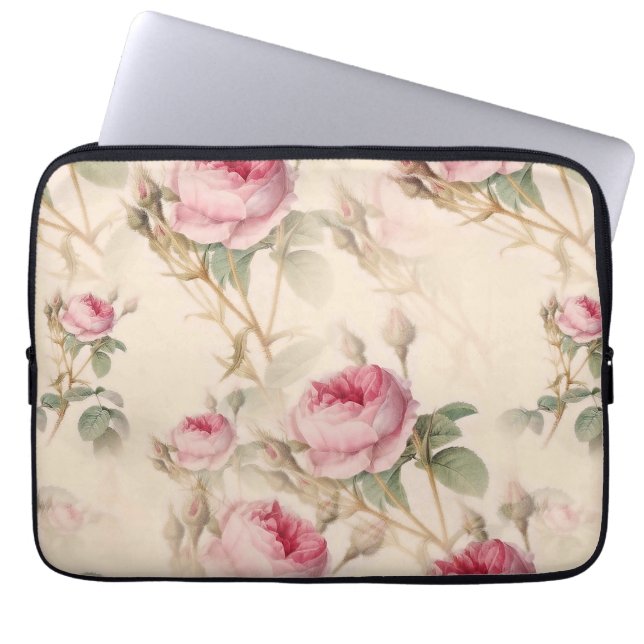 Funda Para Portátil Hermosa Floral Vintage (Frente)