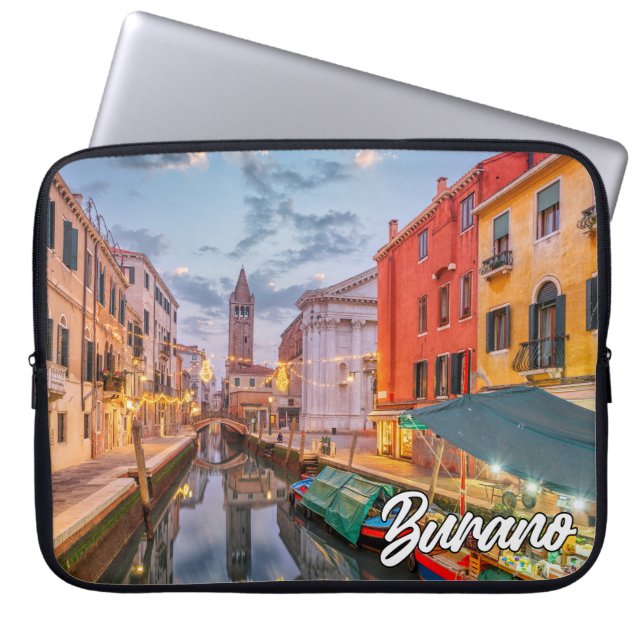 Funda Para Portátil Hermosa Isla De Burano, Italia (Frente)