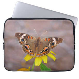 Funda Para Portátil Hermosa mariposa sobre la flor amarilla