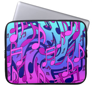 Funda Para Portátil Hermosa música notas musicales animadísimo Artsy
