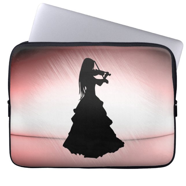 Funda Para Portátil Hermosa niña gitana toca el violín (Frente)