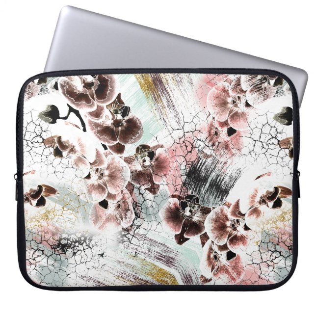 Funda Para Portátil Hermosa orquídea con estilo (Frente)