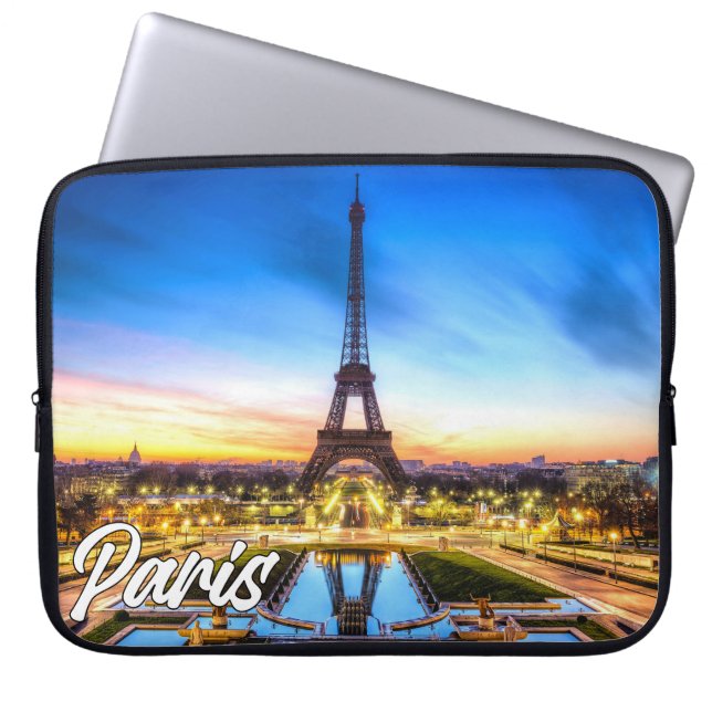 Funda Para Portátil Hermosa París, Francia | Torre Eiffel (Frente)