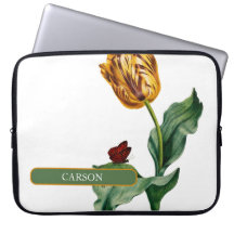 Hermosa Tulipán Rojo y Amarillo Sencillo con Nombr