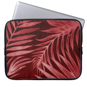 Funda Para Portátil Hermosas flores abstractas de color rosa y rojo en