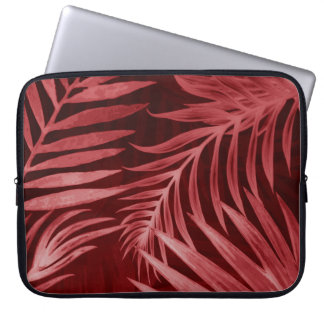 Funda Para Portátil Hermosas flores abstractas de color rosa y rojo en