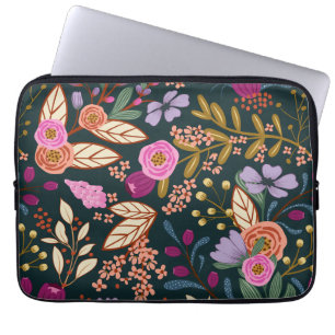 Funda Para Portátil Hermosas flores coloridas