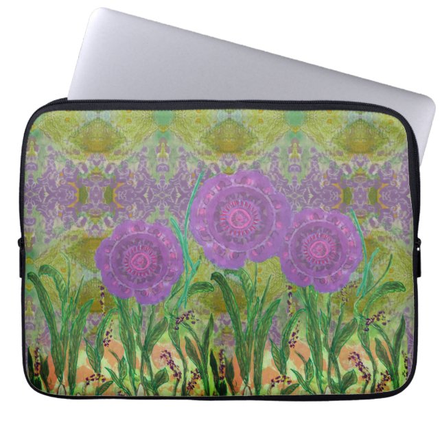 Funda Para Portátil Hermosas Flores de Lavanda (Frente)