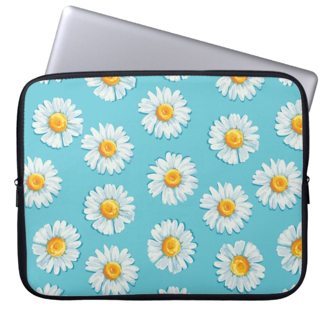 Funda Para Portátil Hermosas flores de margarita sin fisuras (Frente)